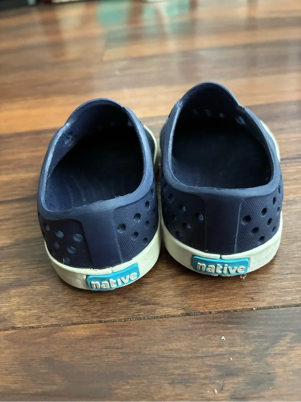 Native Kids Slip-On Water Shoes in Navy and White